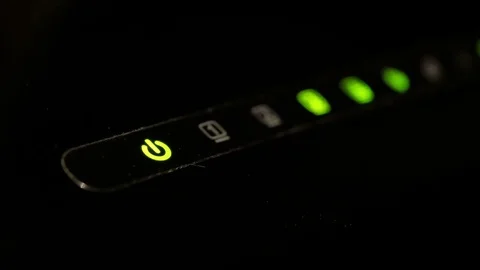 Wireless router LED lights Video stock 83168155