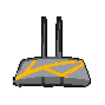 Wireless router pixel art vector illustration Stock Illustration