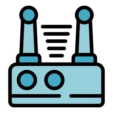 Wireless router providing fast internet connection Stock Illustration