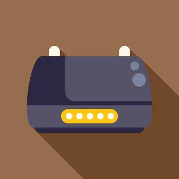 Wireless router providing internet connection for home office Stock Illustration