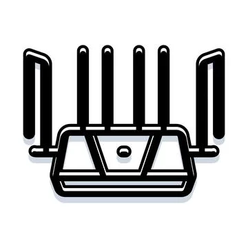 Wireless router providing internet network connection technology Stock Illustration