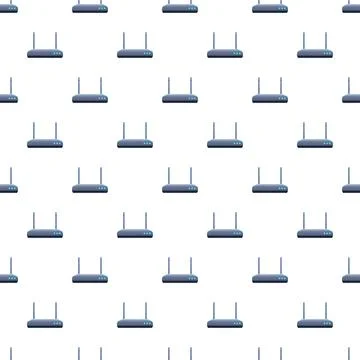 Wireless router seamless pattern creating technology background Illustrazione stock