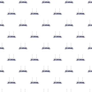 Wireless router seamless pattern creating internet connectivity background Stock Illustration