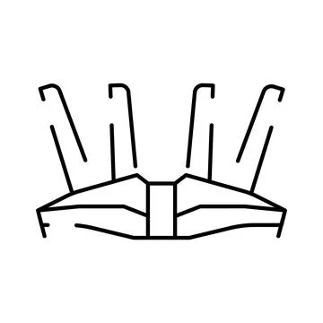 Wireless router signal spreading for internet connectivity icon Stock Illustration