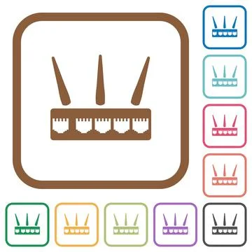 Wireless router simple icons Stock Illustration
