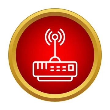 Wireless router transmitting network signal internet technology Stock-Illustration