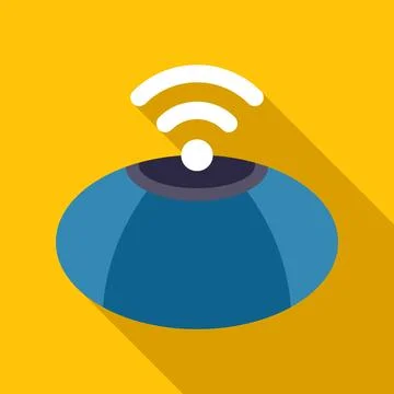 Wireless router transmitting wi fi signal connecting smart devices Stock Illustration