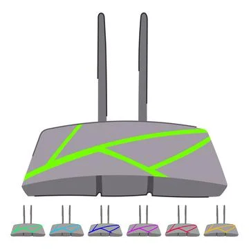 Wireless router vector cartoon graphic Stock Illustration