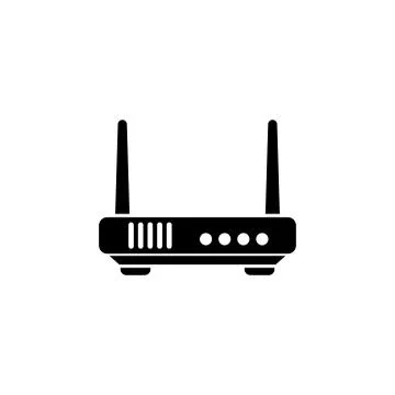 Wireless Router, Wifi Modem Flat Vector Icon Illustrazione stock