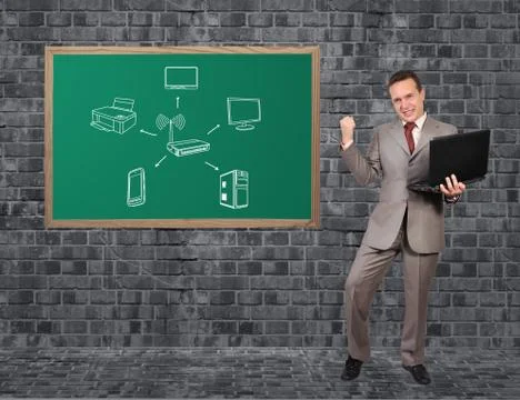 Wireless scheme Stock Illustration