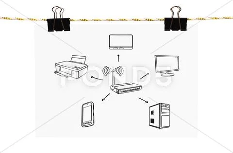 Wireless scheme Stock Illustration