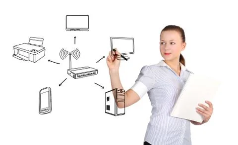Wireless scheme Stock Illustration