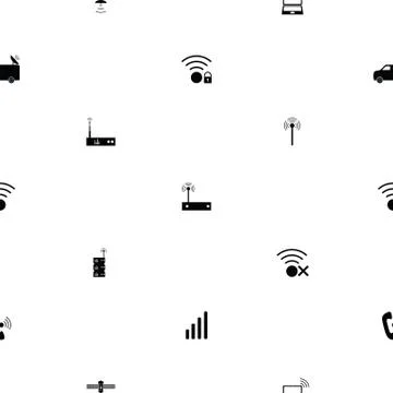 Wireless seamless pattern background icon. Stock Illustration