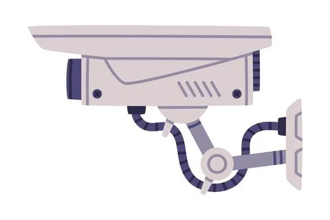 Wireless Security Camera as Closed-circuit Television Transmitting Video and 스톡 일러스트