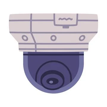 Wireless Security Camera as Closed-circuit Television Transmitting Video and 스톡 일러스트