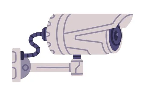 Wireless Security Camera as Closed-circuit Television Transmitting Video and 스톡 일러스트