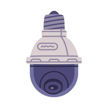 Wireless Security Camera as Closed-circuit Television Transmitting Video and Illustrazione stock