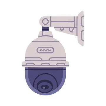 Wireless Security Camera as Closed-circuit Television Transmitting Video and 스톡 일러스트