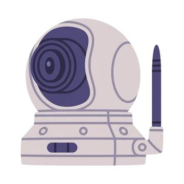 Wireless Security Camera as Closed-circuit Television Transmitting Video and 스톡 일러스트