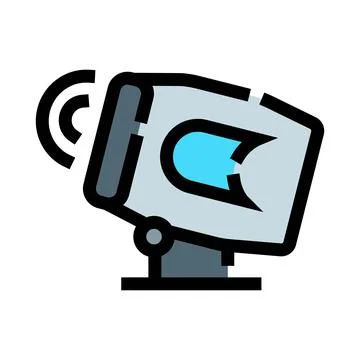 Wireless security camera providing digital monitoring and protection Stock Illustration