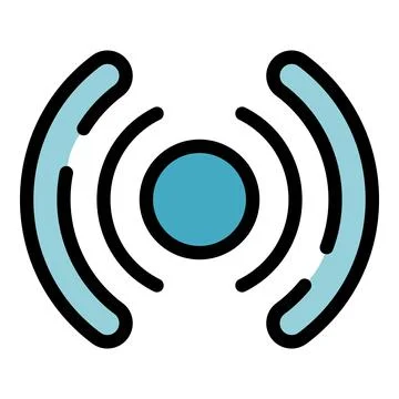 Wireless sensor transmitting data signal icon representing innovation and t.. 스톡 일러스트