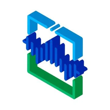 Wireless Sensor Voice Control isometric icon vector illustration Stock Illustration
