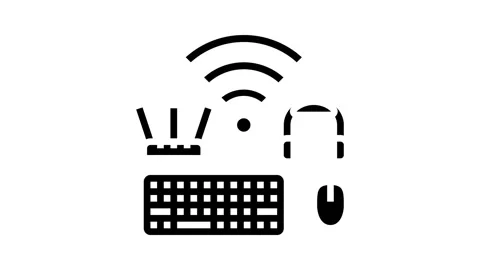Wireless setup repair computer glyph icon animation Stock Footage 326153388