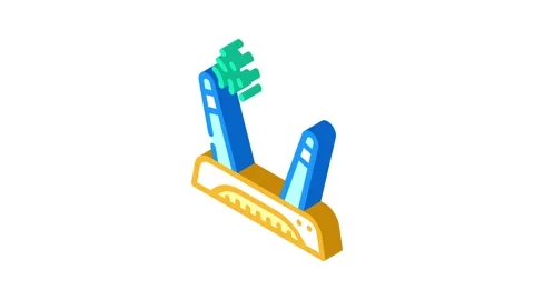 Wireless setup repair computer isometric icon animation Video stock 327288183