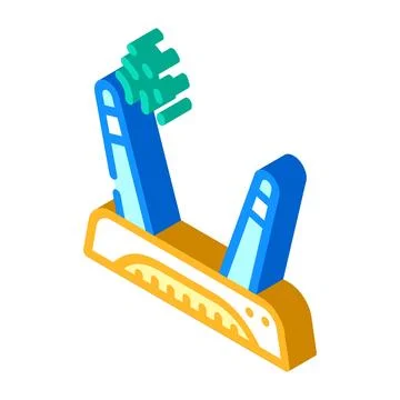 Wireless setup repair computer isometric icon vector illustration Illustrazione stock