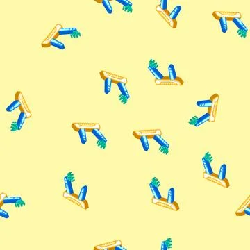 Wireless setup repair computer isometric icon seamless pattern イラスト素材