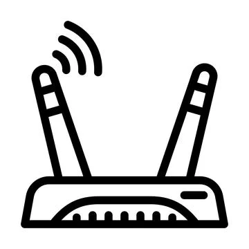 Wireless setup repair computer line icon vector illustration 스톡 일러스트