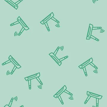 Wireless setup repair computer line vector seamless pattern イラスト素材