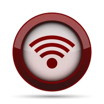 Wireless sign icon. Internet button on white background. . Stock Illustration