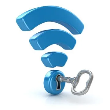 Wireless Sign with Key Illustrazione stock