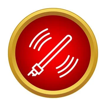 Wireless signal antenna transmitting waves icon concept Stock Illustration