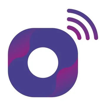 Wireless Signal Circle Logo Network Communication Ilustración de archivo