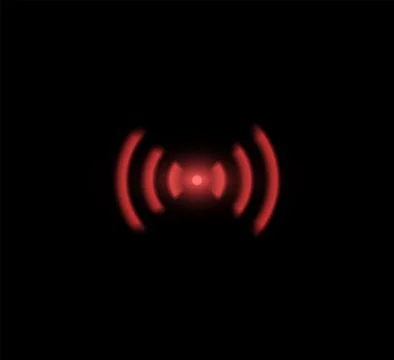 Wireless signal design in red light. Vector illustration. Stock Illustration