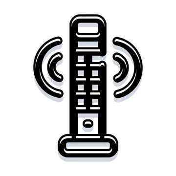 Wireless signal device transmitting communication waves icon Stock Illustration