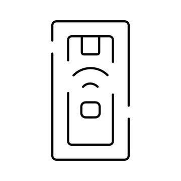 Wireless signal device transmitting electronic remote control technology Stock Illustration