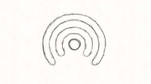 Wireless Signal Icon Connection Technology Animation Stock Footage 341863554