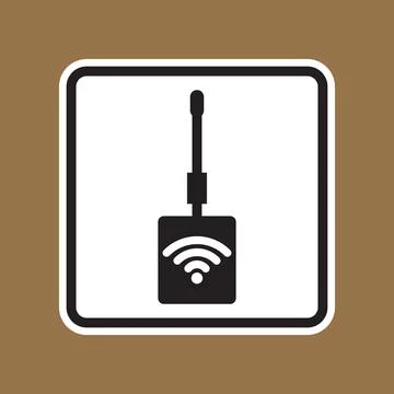 Wireless Signal Icon Design for Technology and Connectivity Themes Stock Illustration