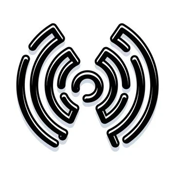 Wireless signal icon transmitting waves for connection technology Stock Illustration