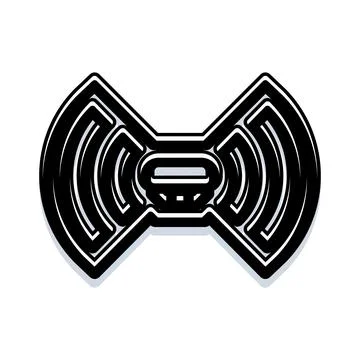 Wireless signal icon transmitting waves in abstract design Stock Illustration