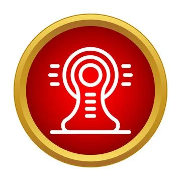 Wireless signal icon transmitting waves from beacon tower Stock Illustration