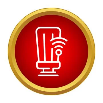 Wireless signal router icon representing internet connection Illustrazione stock