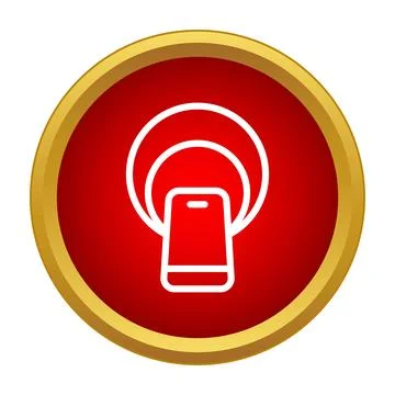 Wireless signal sharing from mobile device icon Stock Illustration