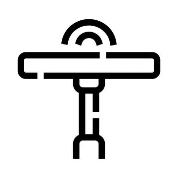 Wireless signal transmitter transmitting waves communication icon Stock Illustration