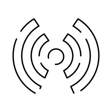 Wireless signal waves spreading connectivity icon Stockillustratie