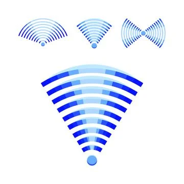 Wireless signal waves spreading connectivity and communication concept Stock Illustration