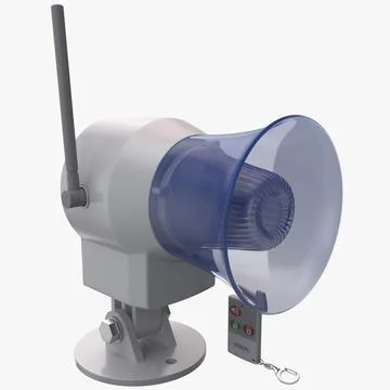 Wireless Siren with Remote Control 3D Model